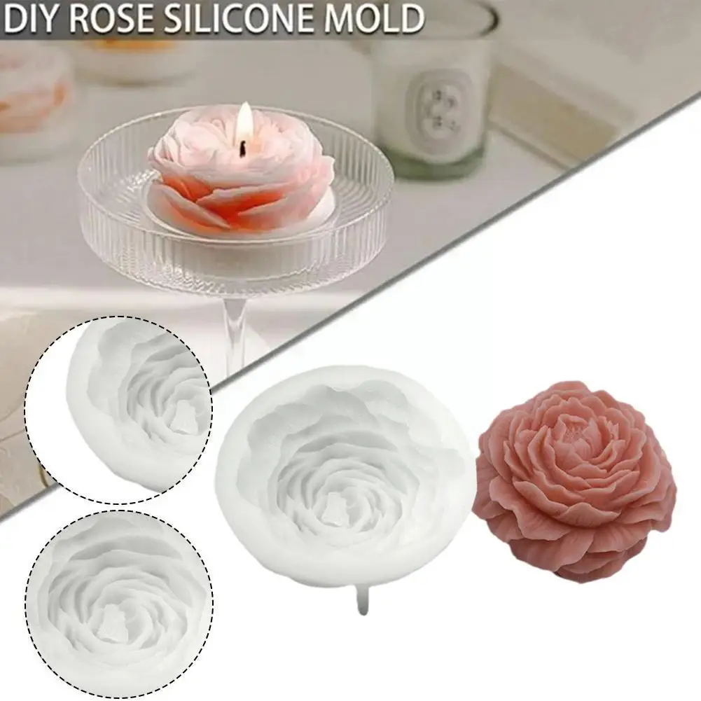 

3d Large Peony Silicone Candle Mold Diy Handmade Resin Flower Supplies Kit Plaster Soap Aromatherapy Making Gifts X6t1
