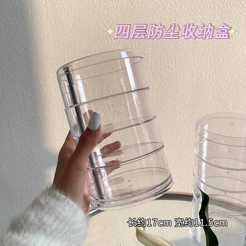 Пластиковая вращающаяся коробка для хранения украшений