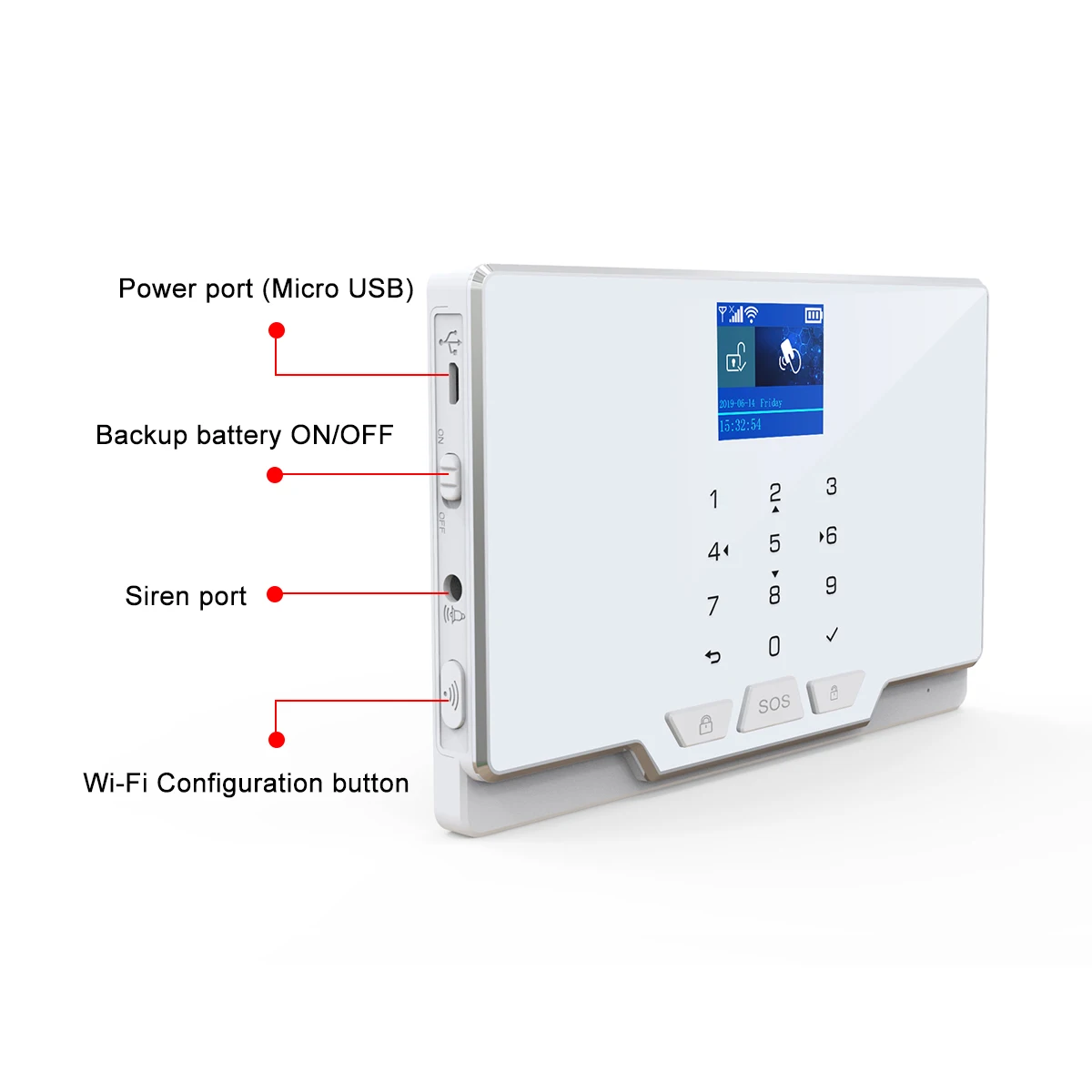 Tuya APP Remote Control Touch Screen WIFI+ GSM Alarm System Home Security Alarm Sensor PIR Detector Door Contact Rifd Card enlarge