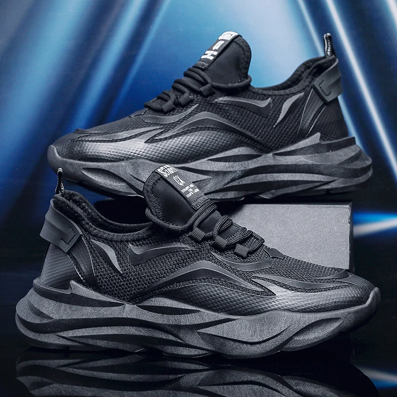 Casual Sports Sneakers for Men 2023 New Original Summer Breathable Running Shoes Male White Black Fashion Footwear Free Shipping