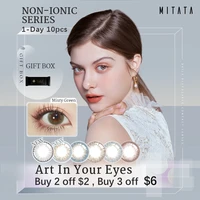 mitata colored lenses daily disposable contact lenses with diopter 0 5d to 10d high wearing comfort lenses 10pcs natural style