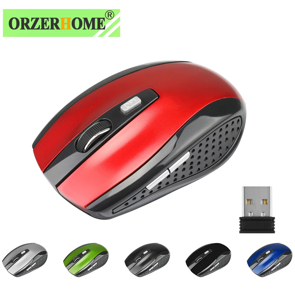 

ORZERHOME 2.4GHz Wireless Mouse Adjustable DPI Gaming 6 Buttons Optical Mice With USB Receiver For Computer PC Accessories
