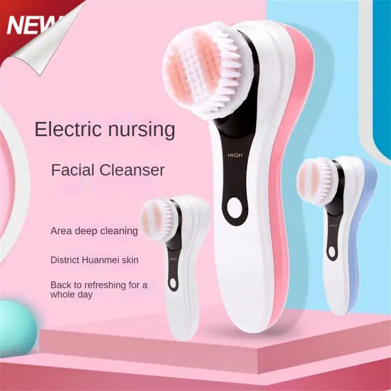 

5-in-1 Pore Cleaning Instrument Electric Rotary Brush Head Facial Washing Instrument Purify Skin Facial Massage Skin Care Tool