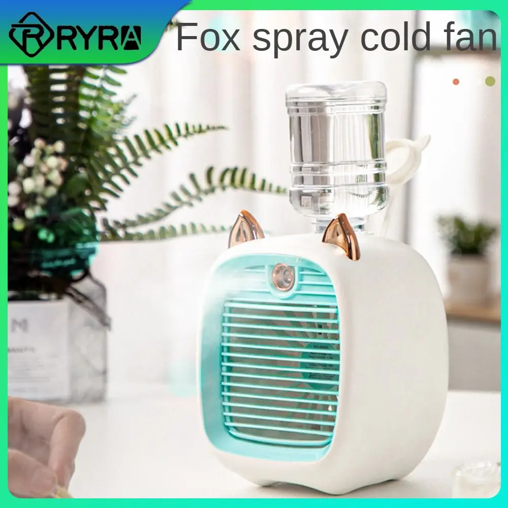 

With Large Water Tank Usb Charging Air Cooler Ultra-fine Spray Three-gear Speed Regulation Desktop Humidifier Nano Spray Fan