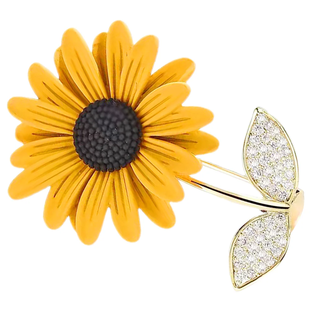 Delicate Brooch Pin Copper Brooch Sunflower Clothes Brooch Hat Brooch Decoration