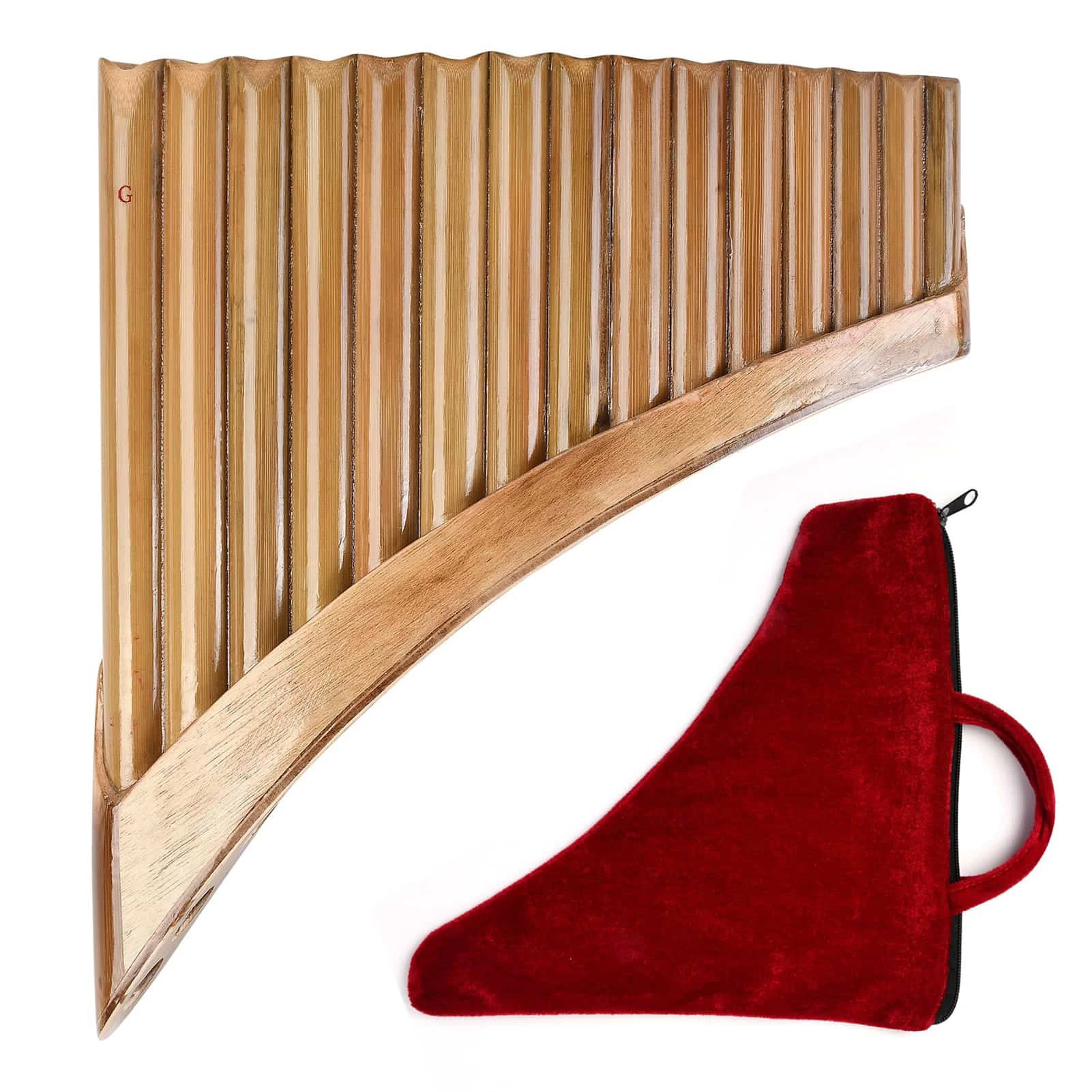 

15-pipe G Key Pan Flute Bamboo Panpipes Traditional Musical Instrument Left / Right Hand Pan Flute Woodwind Instrument