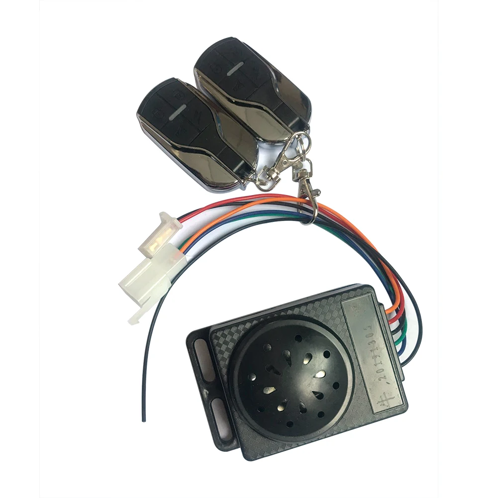 

Dual Remote Control Electric Scooter Alarm Security System Waterproof Dustproof 110dB Moped Anti-theft Alarm 36-72V