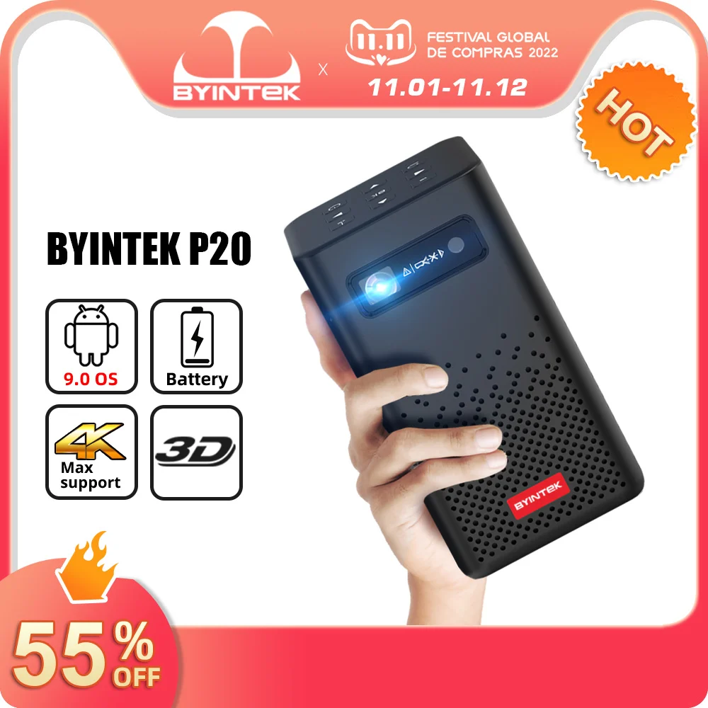 Ceny BYINTEK P20 Mini Przenośny Inteligentny Android WIFI Wideo Telewizyjne Pico LED DLP Projektor Dla Full HD 1080P Mobilny Smartfon PC 4K Kino Ceny BYINTEK P20 Mini Przenośny Inteligentny Android WIFI Wideo Telewizyjne Pico LED DLP Projektor Dla Full HD 1080P Mobilny Smartfon PC 4K Kino