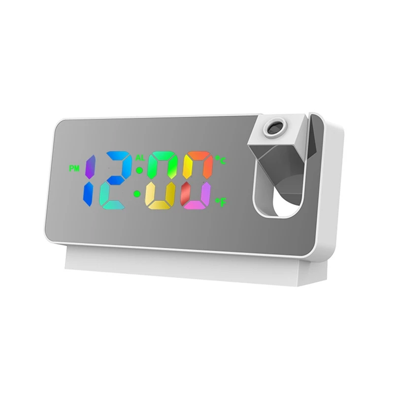 

Projection Alarm Clock LED Mirror Clock Display With Snooze Function For Home Bedroom Office Desktop Table Clock