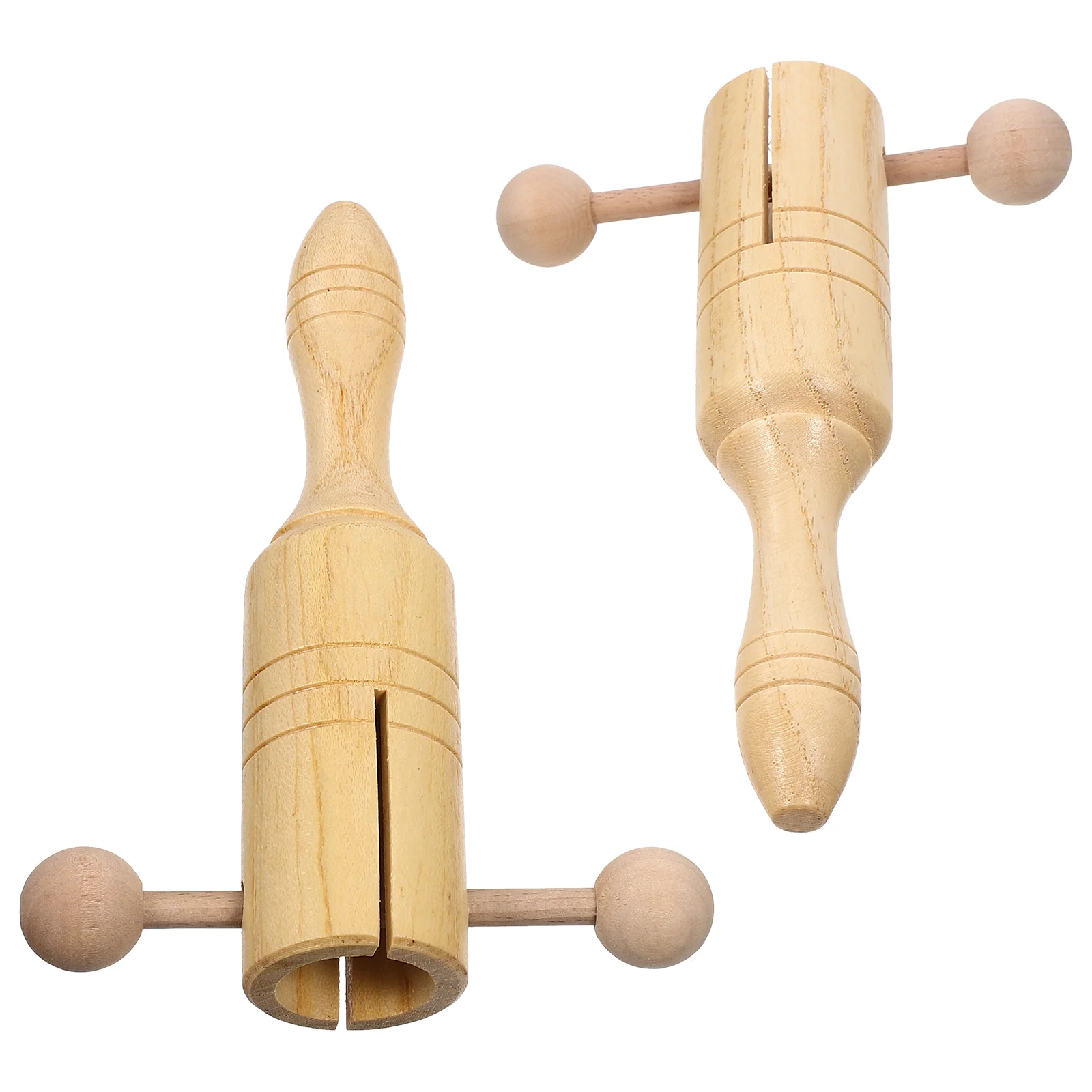 

2 Pcs Orff Chime Percussion Instruments Adults Wood Baby Toy Hand Bells Kids Music Musical Handbell Party Handheld Shaking