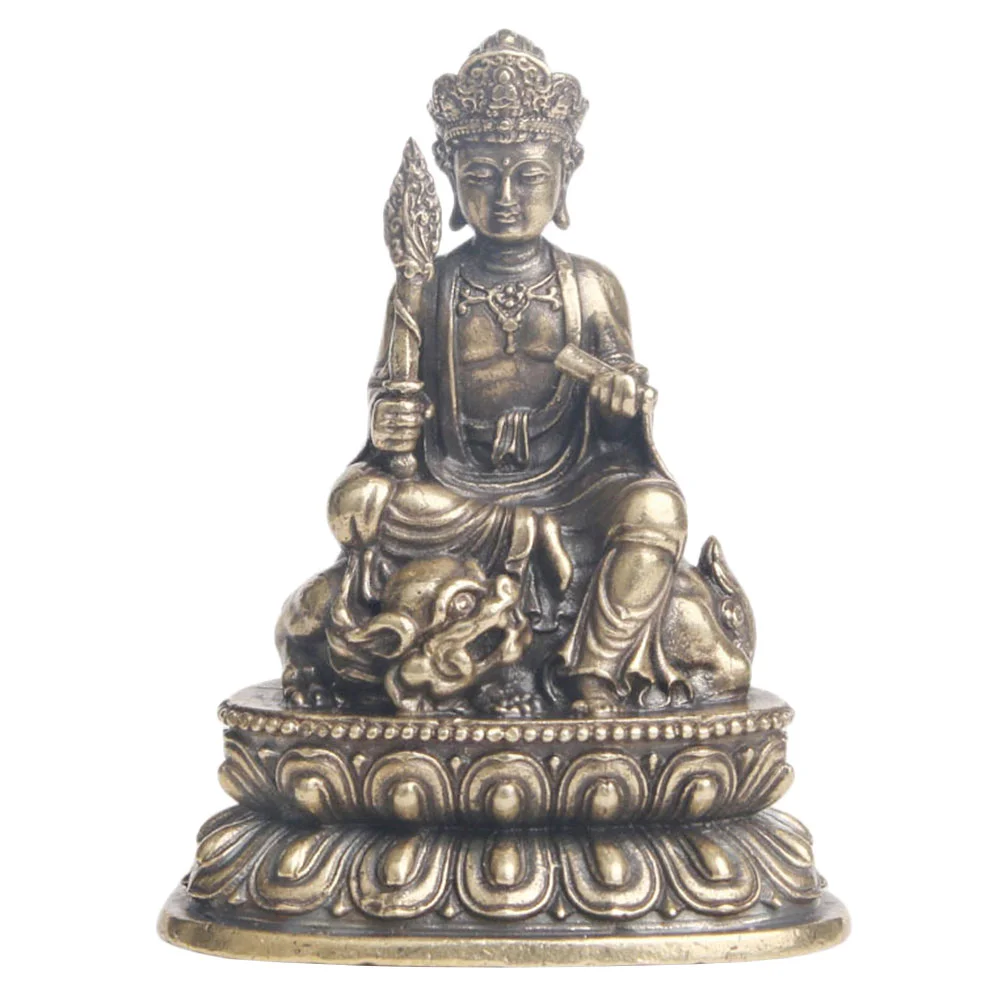 

Retro Style Brass Ornament Small Bodhisattva Statue Creative Housewarming Gift