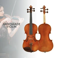 handmade master concert stradivari style violin european spruce two piece flamed maple 44 34 12 fiddle orchestra players set