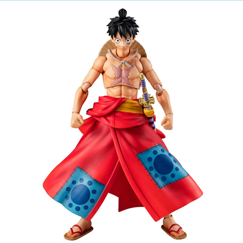 Фото Коллекционная фигурка BANDAI Megahouse MH VAH One Piece: Монки Д. Луффи из Вано, с подвижными суставами, готовая модель, игрушка-подарок №5