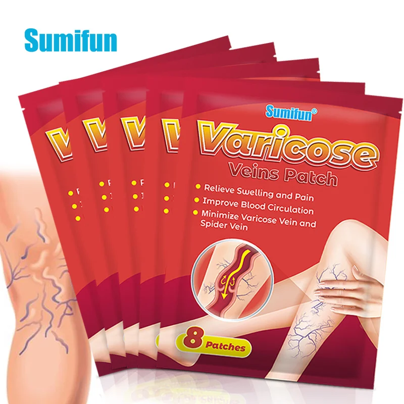 

Sumifun 8/24/40pcs Feet Anti Swelling Varicose Veins Relief Patch Thigh Leg Pain Spider Removal Phlebitis Vasculitis Plaster