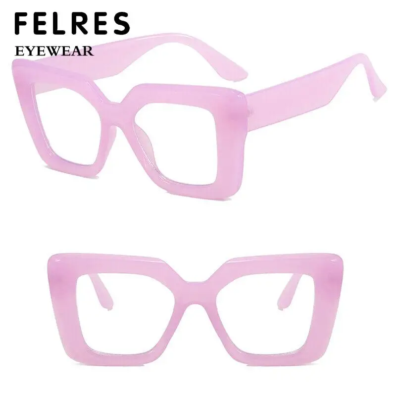 Квадратные очки для чтения с блокировкой синего света женщин по рецепту в