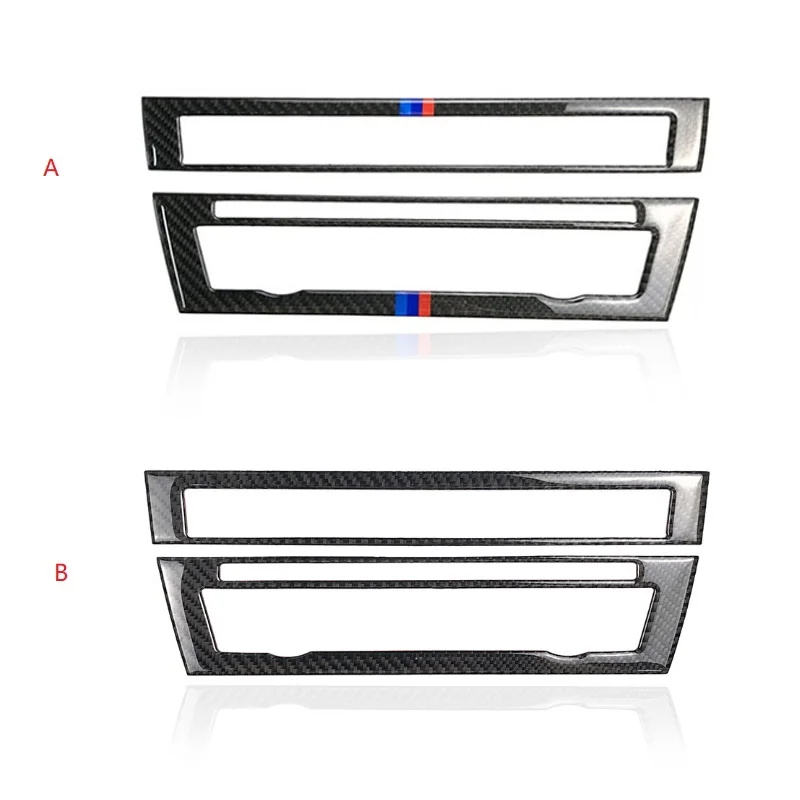 

For BMW 5 Series F10 2011 2012 2013 2014 2015 2016 2017 Carbon Fiber Front Center Air Conditioning CD Control Panel Cover Trim