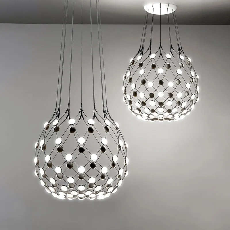 

Chandelier Lighting Modern Living Room Stairs Villa Black Chess Suspension Room Decoration Lights Modern Large Lighting Fixtures