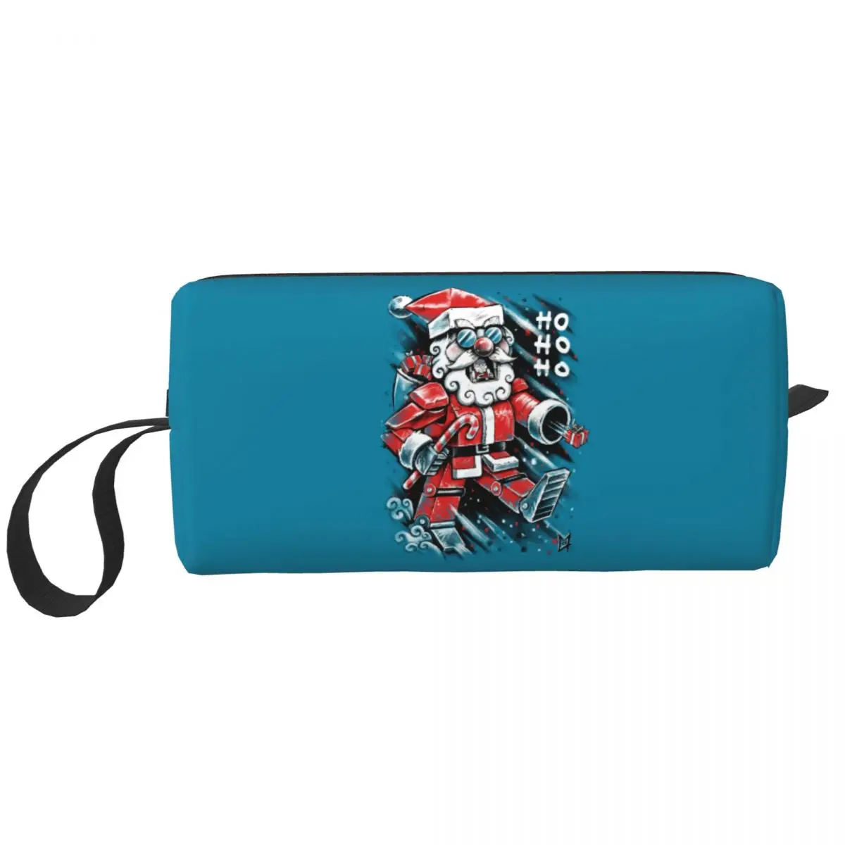 

Robot Santa Claus Travel Cosmetic Bag Women Merry Christmas Gift Xmas Toiletry Makeup Organizer Ladies Beauty Storage Dopp Kit