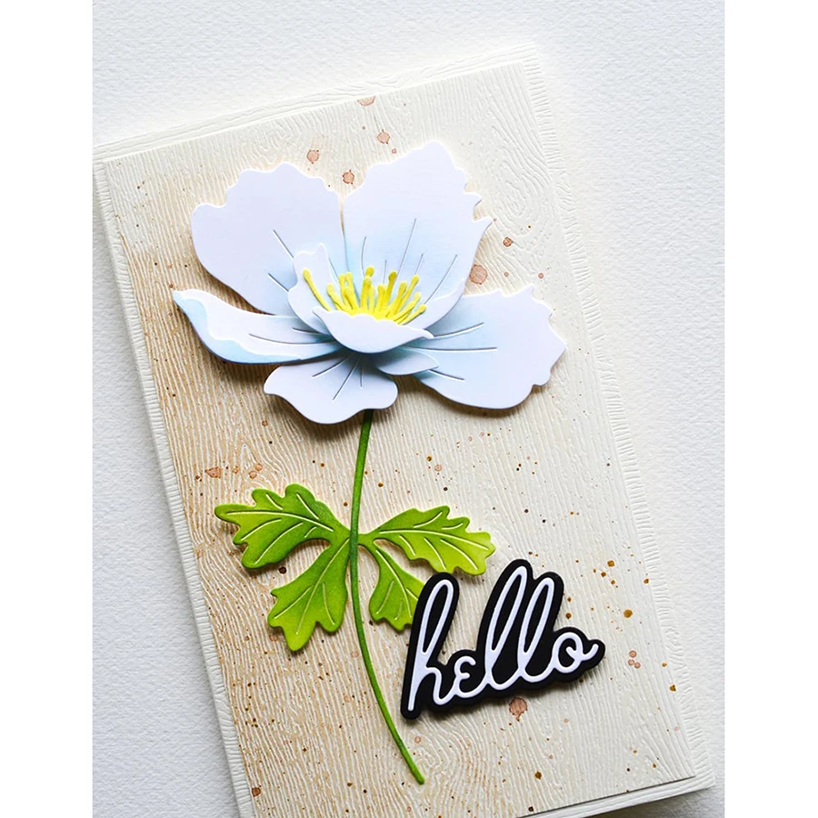 Wdzięku anemone wykrojniki do metalu dla majsterkowiczów album scrapbookingu papierowa dekoracja kart rzemiosło tłoczenie