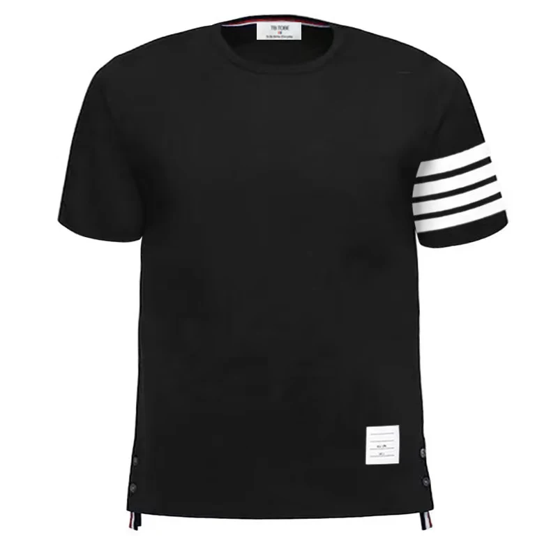 

2022 men's classical tb t shirt for summer cotton original quality O neck top tees for man and women sport wear for men clothes