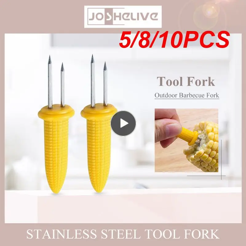 

5/8/10PCS Universal Stainless Steel Corn Forks Kitchens Accessories Outdoor Barbecue Tools Camping Supplies Barbecue Fork Bbq