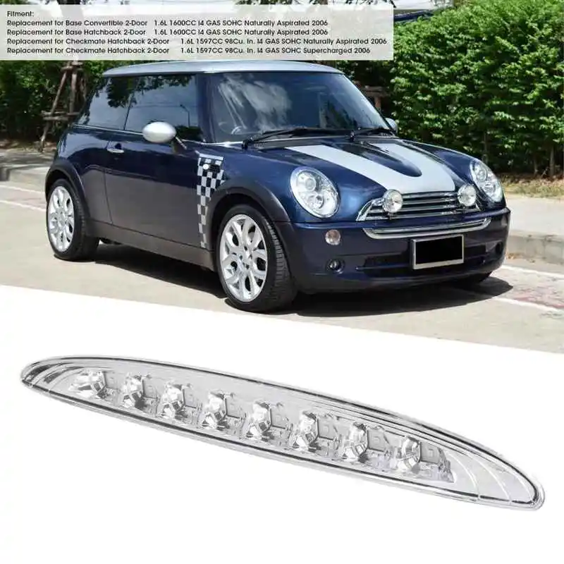 

Автомобильный высокий кронштейн для 3-го тормоза, осветительный прибор, 8 светодиодов, 63256935789 прозрачные линзы, Замена высокого крепления дл...