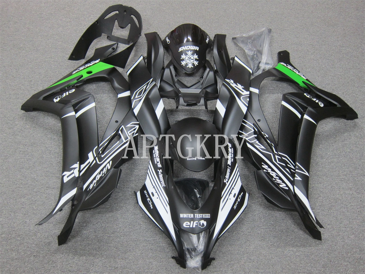 

Новый комплект обтекателей для мотоцикла из АБС-пластика, подходит для Kawasaki Ninja ZX10R 2016 2017 2018 годов, черный матовый корпус на заказ