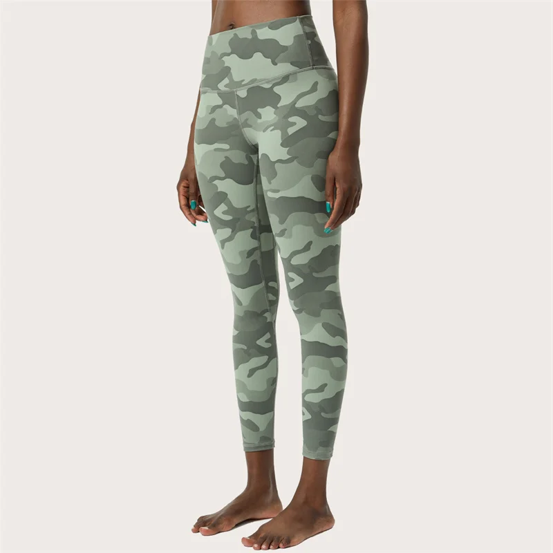 Camo Printed Yoga Pants Women's Gym Sports Leggings High Waist Workout Sports Tights Running Push Ups Training Fitness Clothing