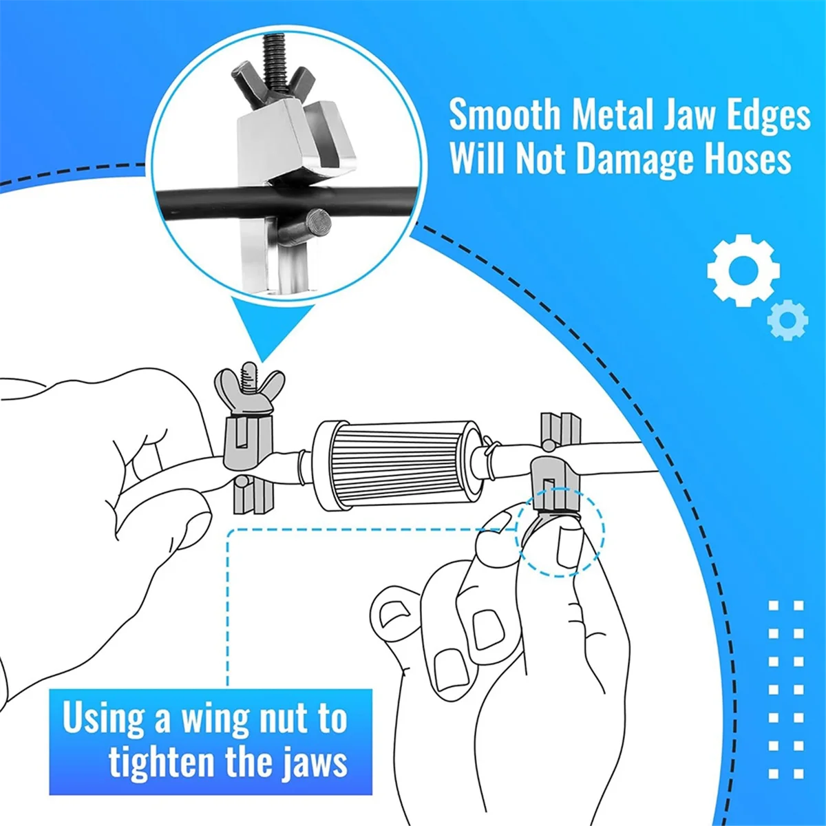 Зажим тормозной магистрали 2 шт. плоскогубцы для зажима шланга металлический