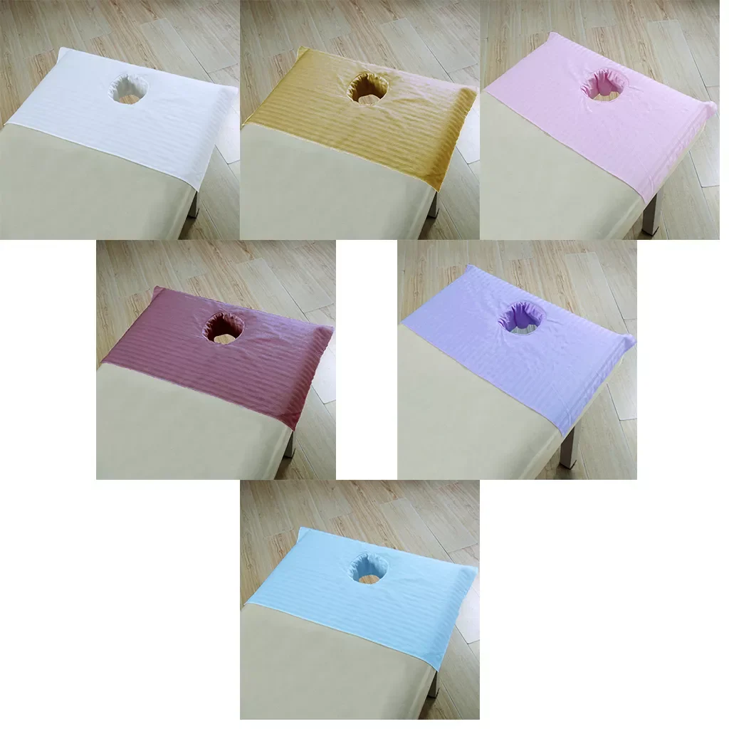 

Cotton Beauty Massage SPA Treatment Bed Table Cover Sheet 75 x 55cm Bed Table Cover Sheets with Hole for Salon SPA