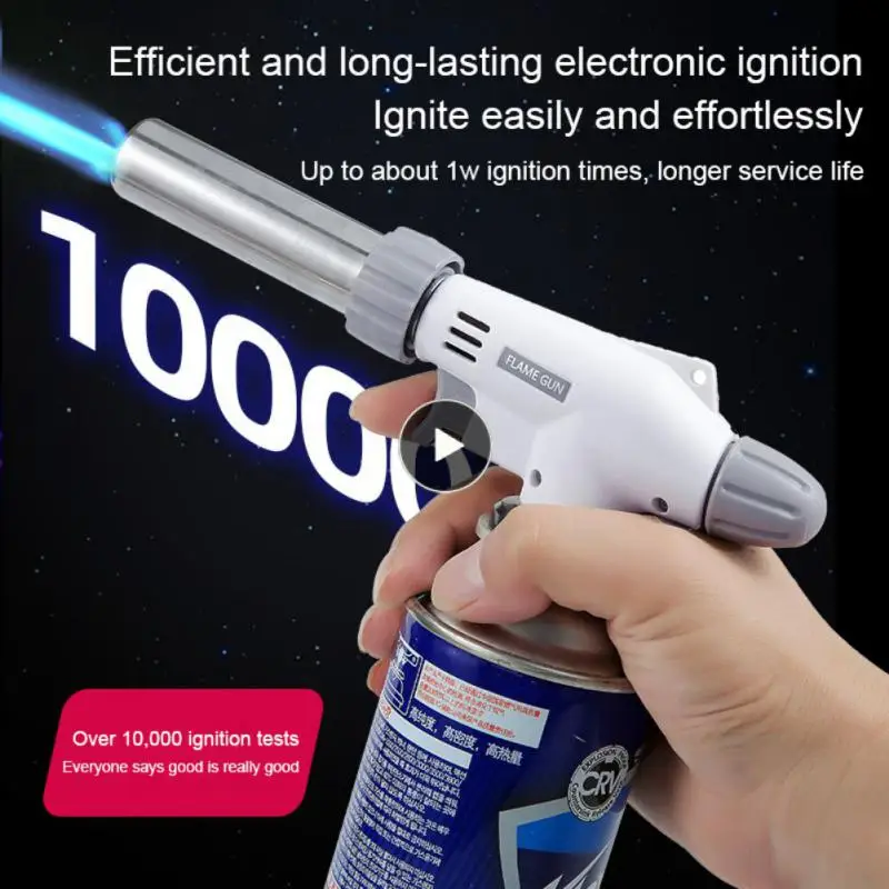 

Durable Head Flame Gun Adjustable Flame Resistant High Temperature Ignition Gun 1300℃ Kitchen Baking Tools Stable Welding Torch