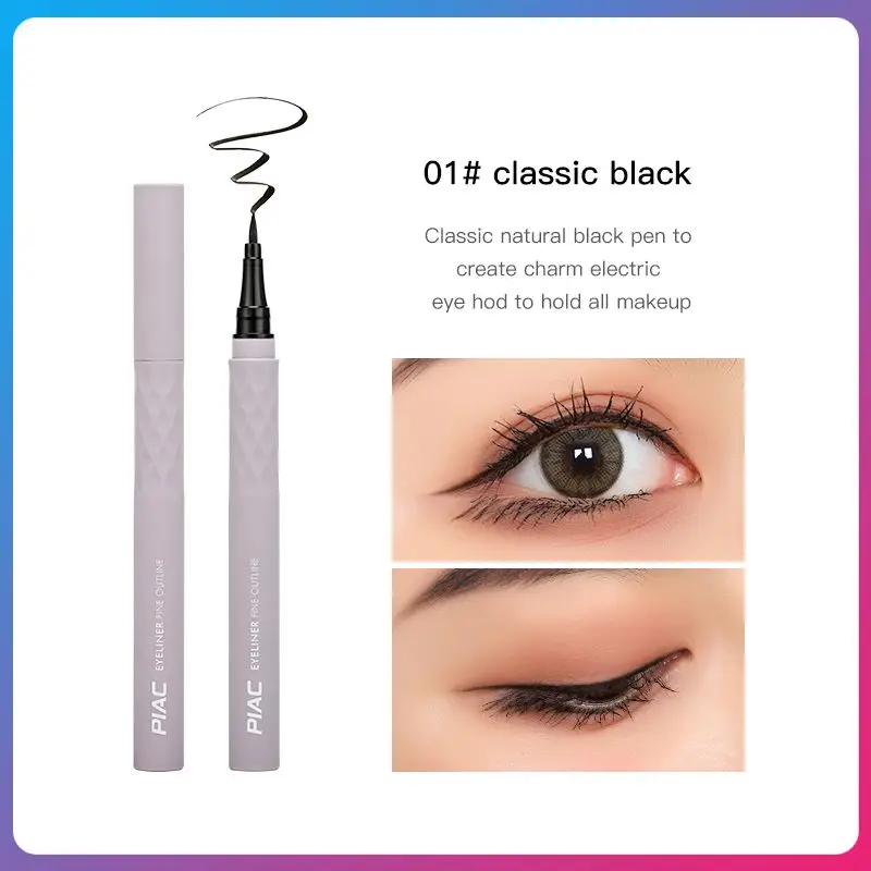 

1PC Black Brown Eyeliner Pen Sponge Tip Design Fast-drying Waterproof Long-lasting No Smudge Eye Liner Cosmetics Makeup TSLM1