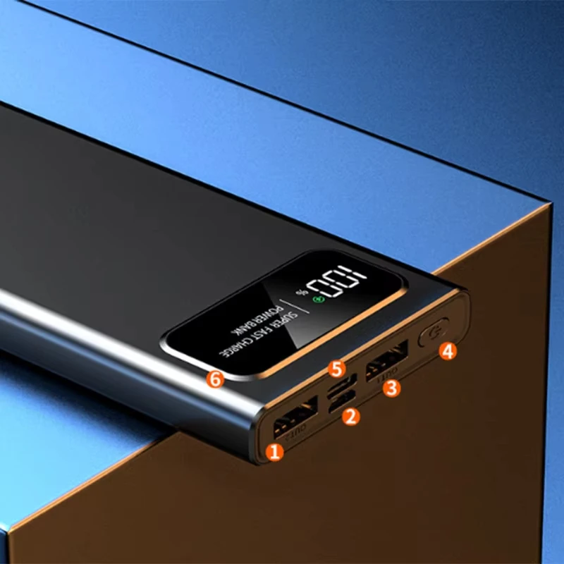 200000 mAh 120 Вт Power Bank Супер быстрая зарядка аккумулятора Высокая емкость с цифровым