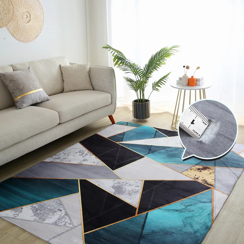 geometric carpet for living room velvet rug kids bedroom bedside rugs soft square fluffy carpets home sofa table decor mat free global shipping