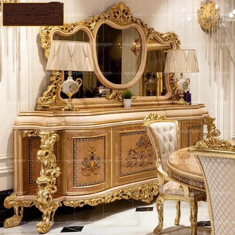 

Шкаф резной из массива дерева в Европейском стиле, французская гостиная, домашний буфетный шкафчик, чайный шкаф для ресторана