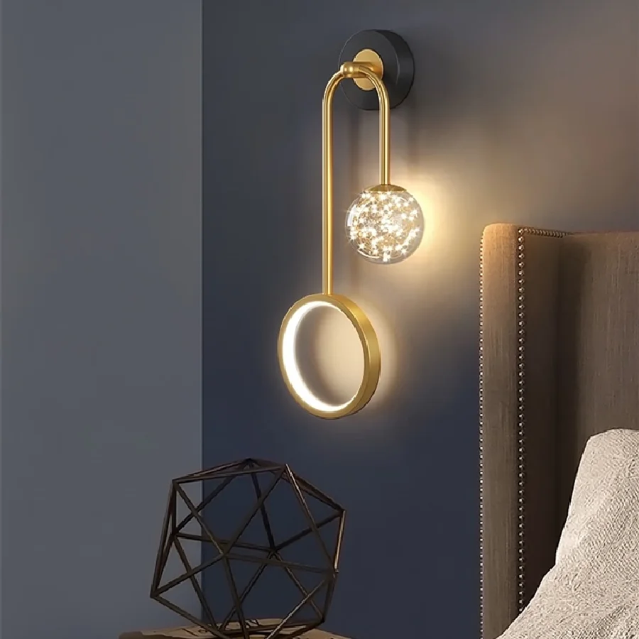 

Modern LED simple wall lamp AC95-260V living room sofa background wall aisle lamp Nordic bedroom bedside lamp indoor lighting