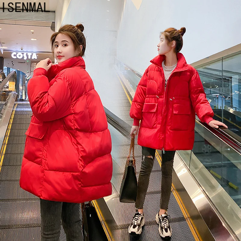 New Winter Jacket Women Parkas Casual Overcoat Stand Collar Female Jacket Cotton Padded Parka Oversize Loose Outwear