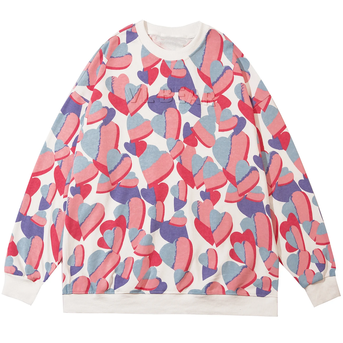 

LACIBLE Hip Hop Hoodies Pullover Men Women Harajuku Color Block Love Letter Colorful Sweatshirt Fashion Casual Loose Streetwear