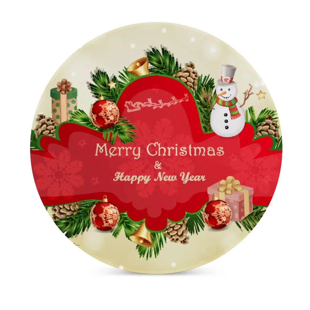 

2 PCS Round Coasters Absorbent Ceramic With Cork Backing Cup Mat Pad For Drinks