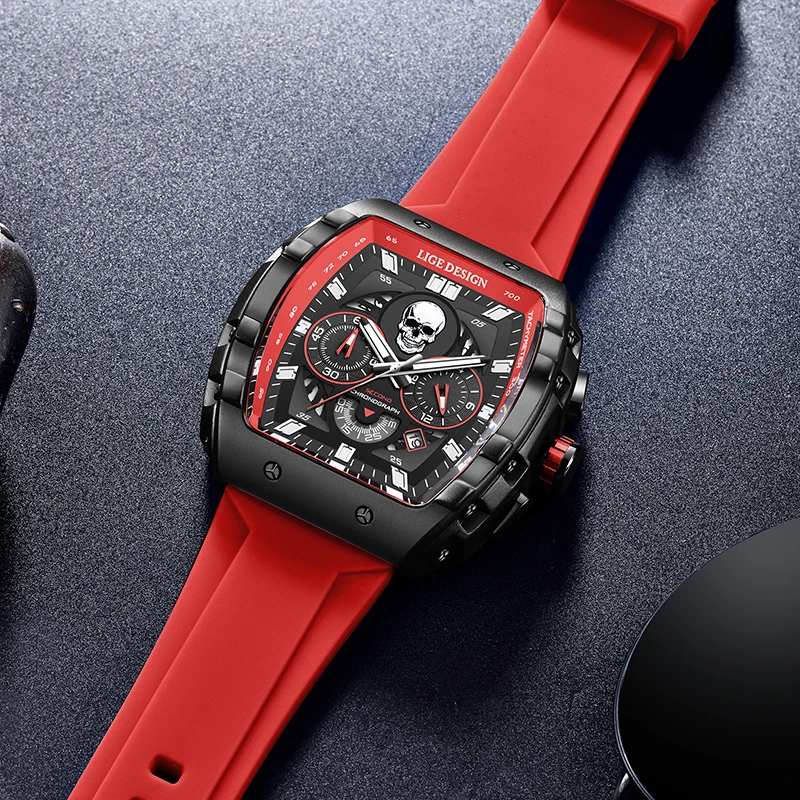 LIGE модные повседневные часы для мужчин лучший бренд класса люкс силиконовые