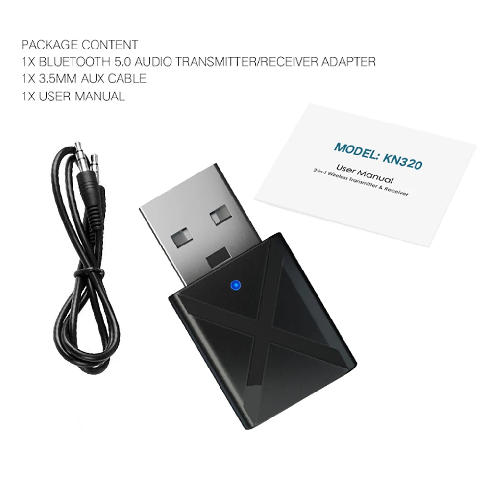 

Car Adapter Kit 2 in 1 Bluetooth 5.0 Receiver Transmitter 3.5mm AUX Wireless Adapter For Car Mp3 Player PC TV Speaker Headphone
