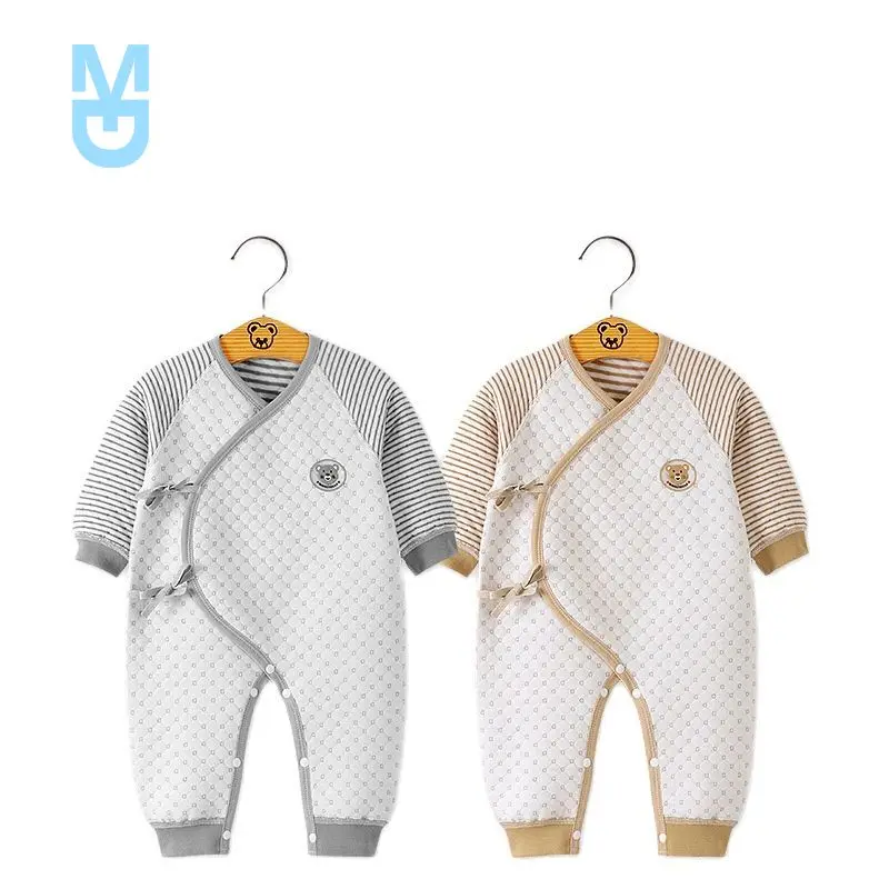 

New born Baby Clothes Fall And Winter Warm Baby Cotton Pajamas Born More Jumpsuits Outfit Baby Clothes born Girl Rompers