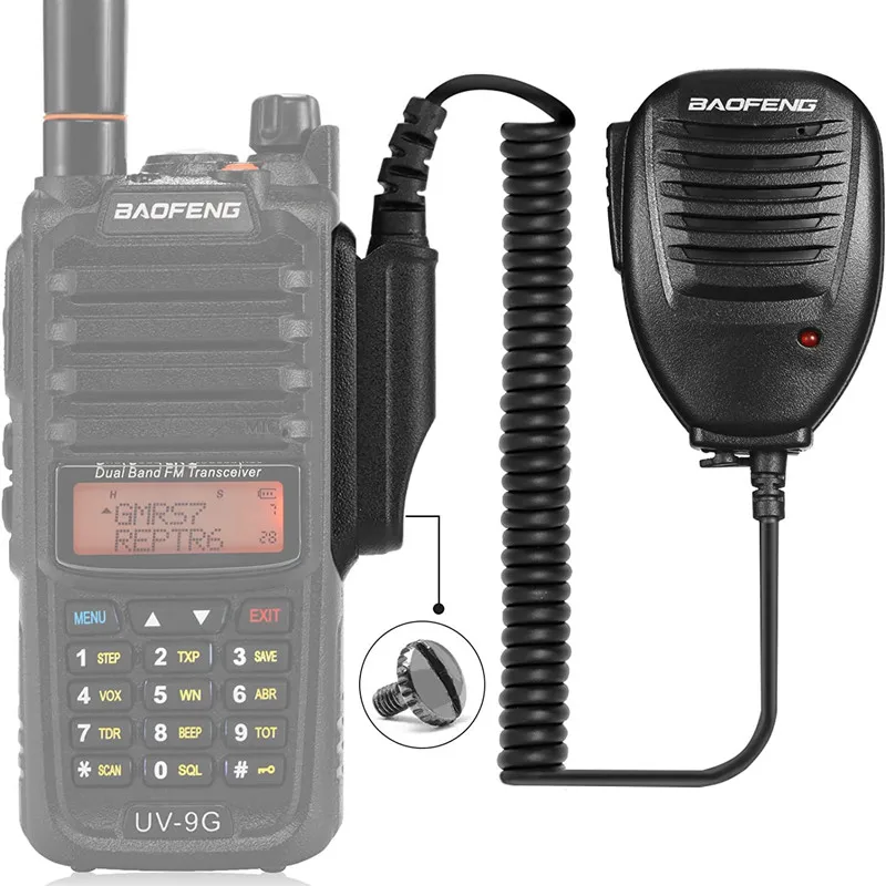 RISENKE Remote Handsfree Shoulder Handy Speaker Microphone for BaoFeng UV-9R Plus BF-A58/9700/R760 GT-3WP Walkie Talkies(5 PCS)