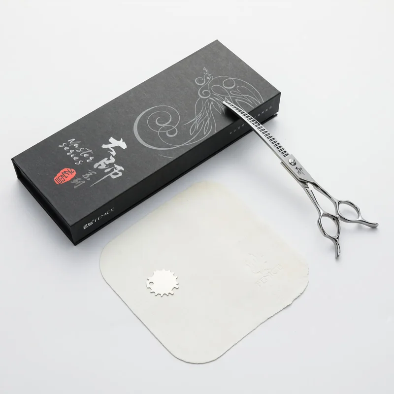 Серия Fenice Master 7,0 дюймов JP440C, парикмахерские ножницы для собак, красота, уход за волосами, изогнутые натуральные ножницы для цыпленков, скорость истончения 80% (art.: 3920cc9fb0bb7) - 3920cc9fb0bb7
