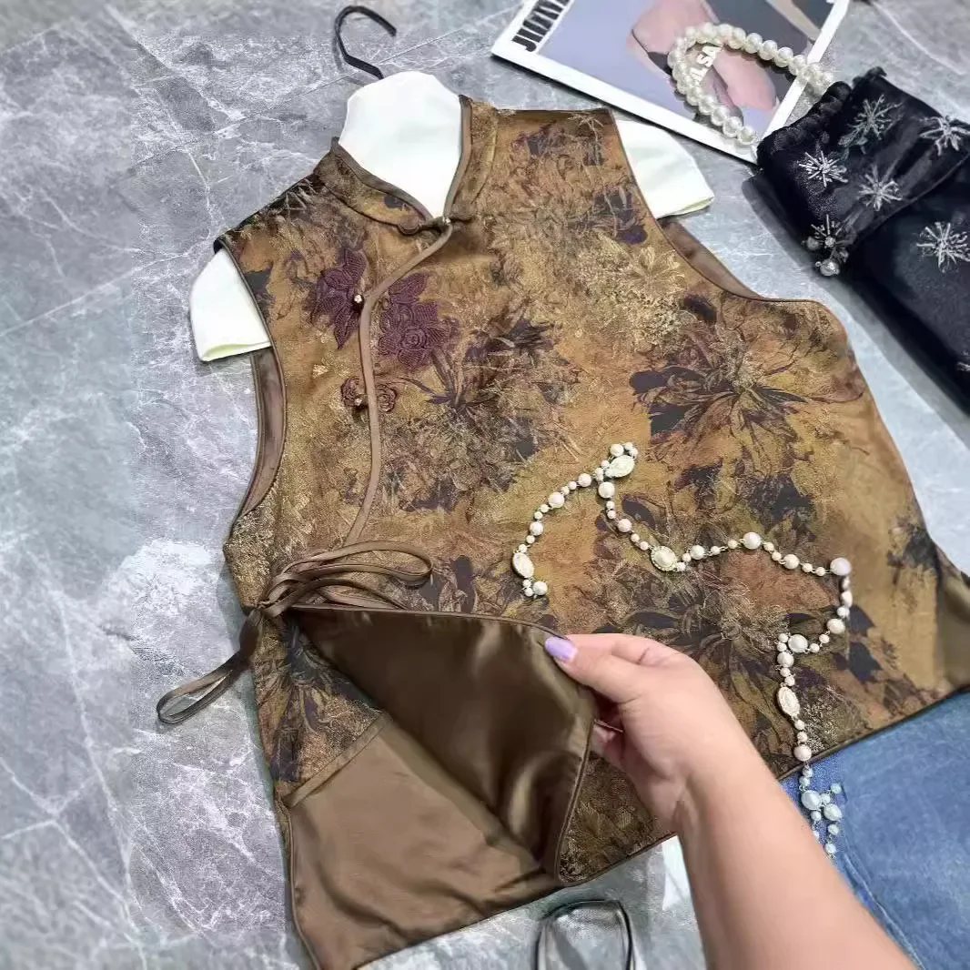 Nanfu оптовая продажа 2024 осенний новый стиль жаккардовый жилет из смеси волокна