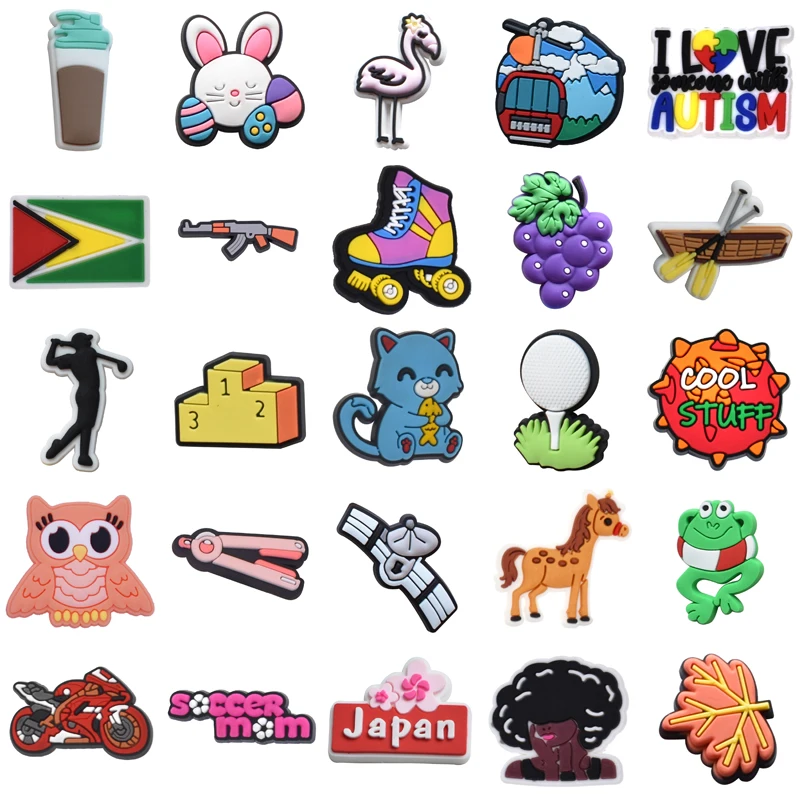 

Decorations for Crocs Gifts Men Packs Shoe Charms Kids Boy Girl Shoes Accessories Set Jeans Para Pins Women Charm Wholesale Bulk