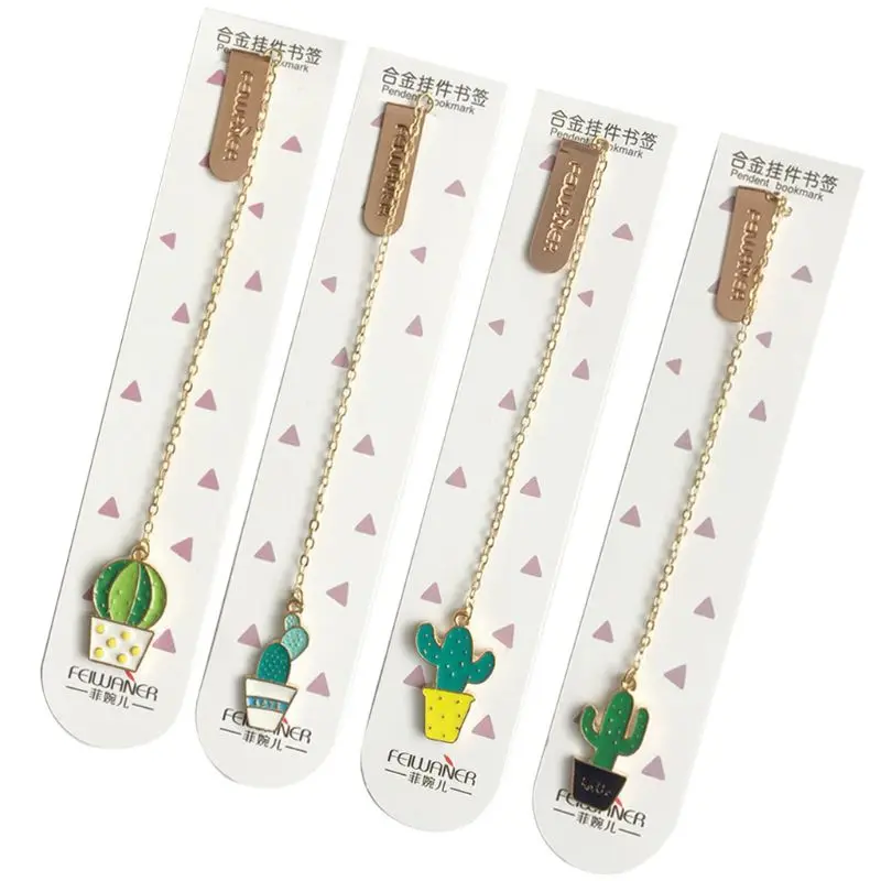 

Random 1PC Cute Cactus Bookmarks For Books Paper Page Marker Stationery School Supplies for Kids Students XMAS Birthday Gift