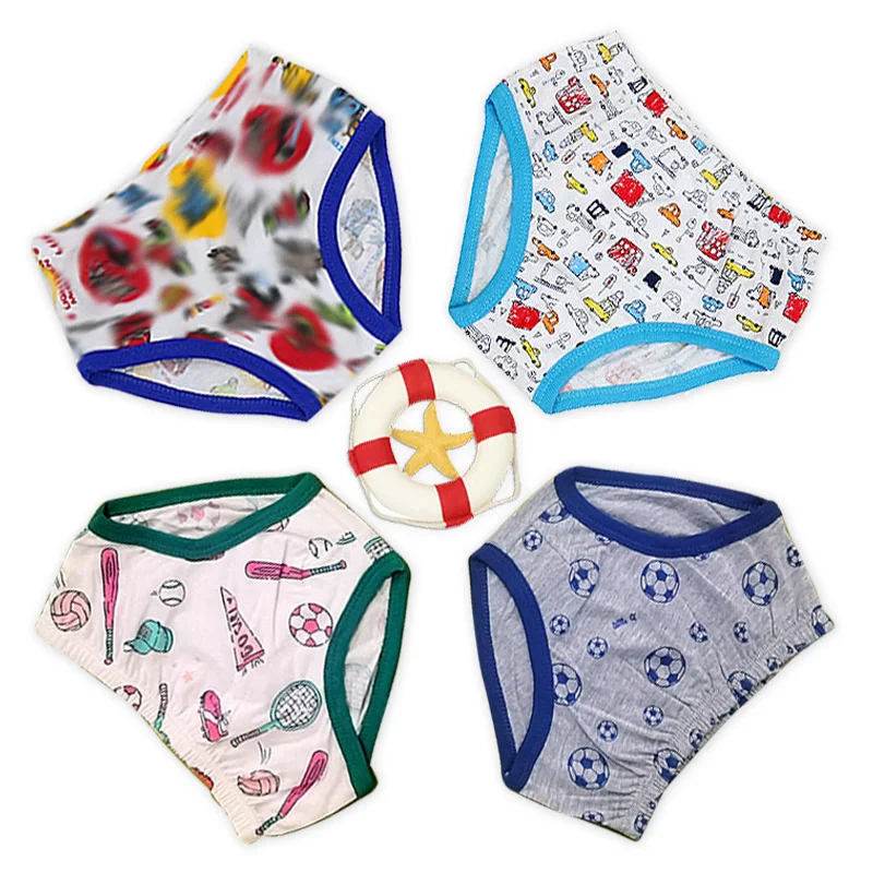 Little Q 100% Cotton boys and girls panties for 1-5 baby clothes spring autumn suits 4 pcs/lot low price good quality underwear images - 6