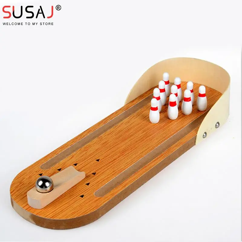 

Wooden Mini Desktop Bowling Game Toy Set Fun Indoor Parent-Child Interactive Table Game Educational Sport Toy Gift Board Game
