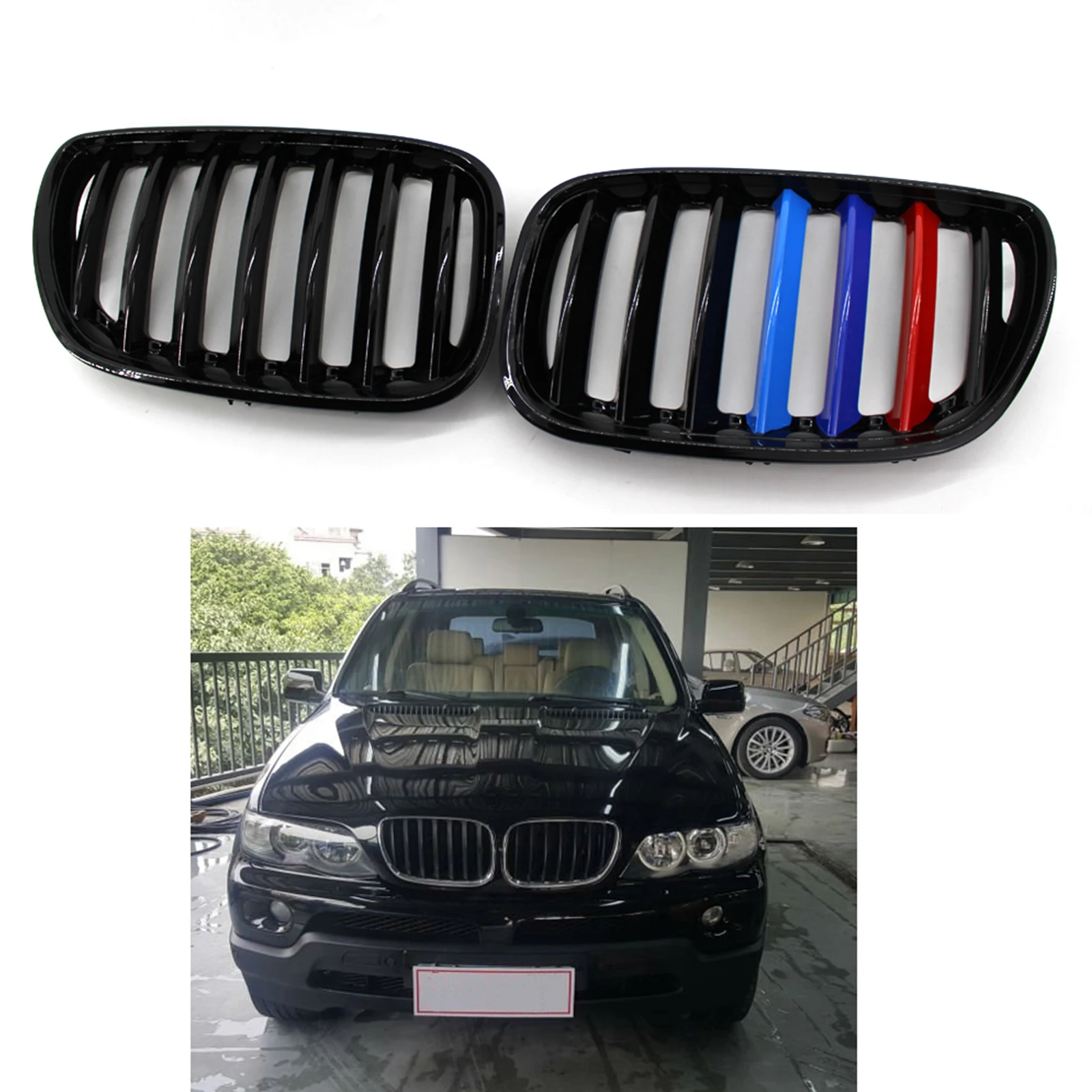 

Передняя решетка Topteng для радиатора BMW X5 E53 2004 2005 2006 X Series 51137124815 551137124816, автомобильные аксессуары, запчасти